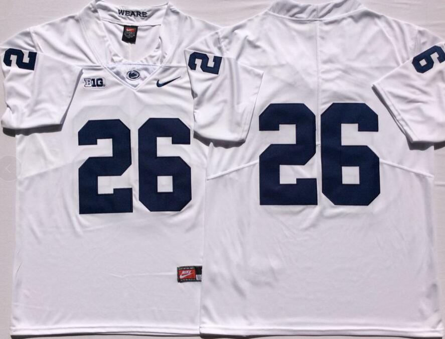 NCAA Men Penn State Nittany Lions White #26 BARKLEY